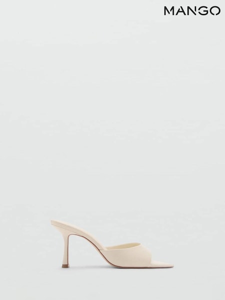 Mango Cream Pointed Heeled Sandals (H93380) | £36