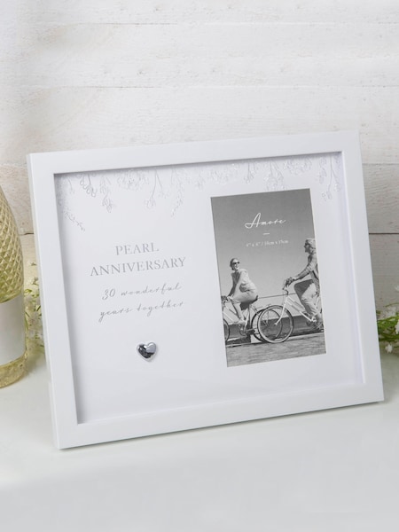 Widdop White Amore Pearl Anniversary Frame 4 x 6 (H93662) | £20