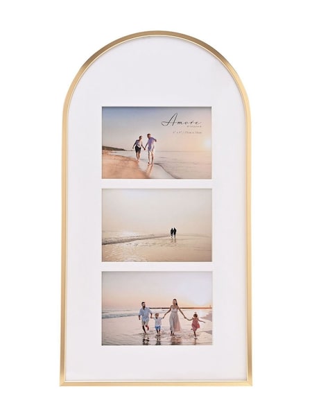 Widdop Gold Arched Top Collage Holds 3 Photos Frame 6 x 4 (H93689) | £22