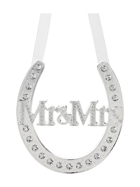 Widdop Silver Amore with Crystals Horse Shoe Mr Mrs (H93693) | £15