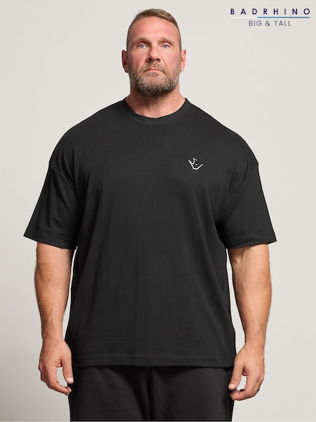 BadRhino Big & Tall Black Ironrhino Rest Day T-Shirt (H93836) | £20