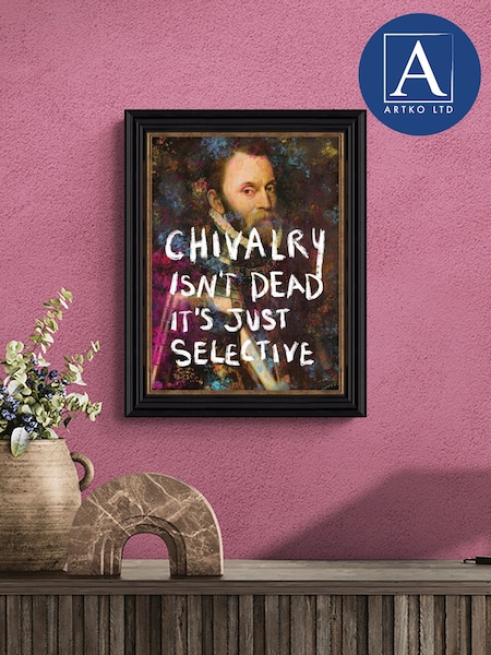 Artko Black Chivalry Is not Dead By Sarah Adams Framed Art (H93930) | £75