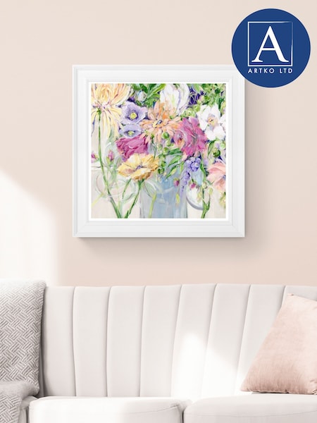 Artko White Garden Song By Susan Pepe Framed Art (H93937) | £80