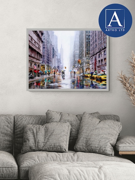 Artko Grey New York 5th Avenue By Macneil Framed Art (H93939) | £95