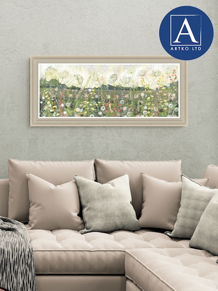 Artko Taupe Wildflower Meadow By Jane Morgan Framed Art (H93956) | £115