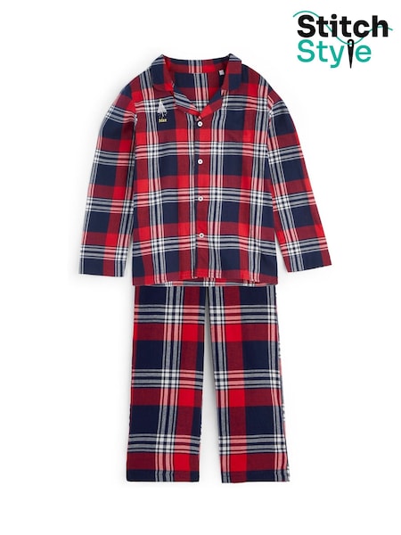 Personalised Kids Embroidered Snowflake Family Pyjamas by Stitch Style (H94000) | £38