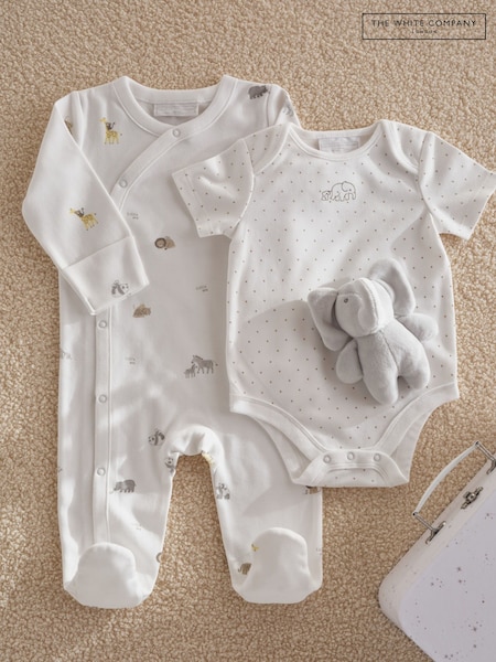 The White Company White Safari Welcome Baby Gift Set (H94047) | £50