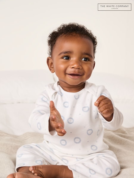 The White Company Blue Lion Sleepsuit (H94052) | £16