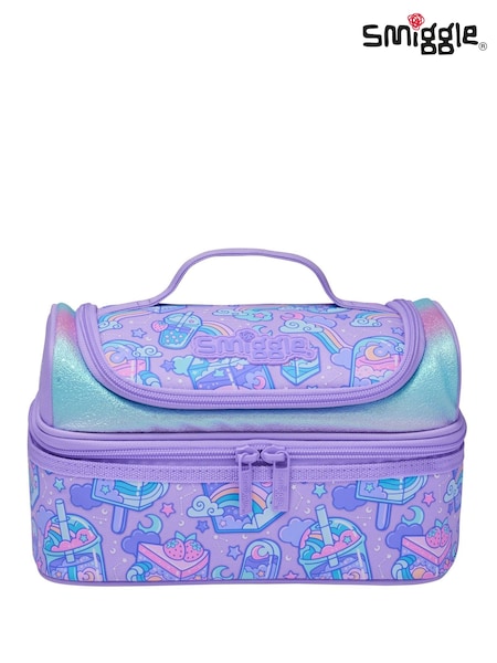 Smiggle Purple Trailblazer Double Decker Lunchbox (H94288) | £20