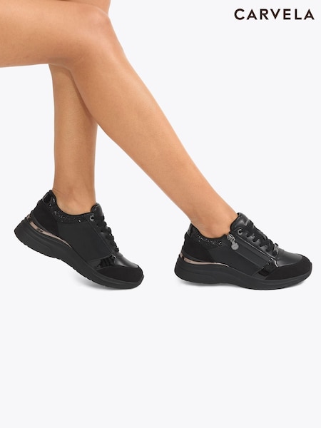 Carvela Black Carvela Statement Zip Runner Trainers (H94380) | £99