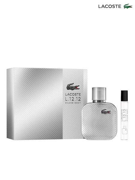 Lacoste L1212 Silver Grey Eau de Parfum 50ml & Travel Spray 7.5ml Gift Set (H94413) | £37