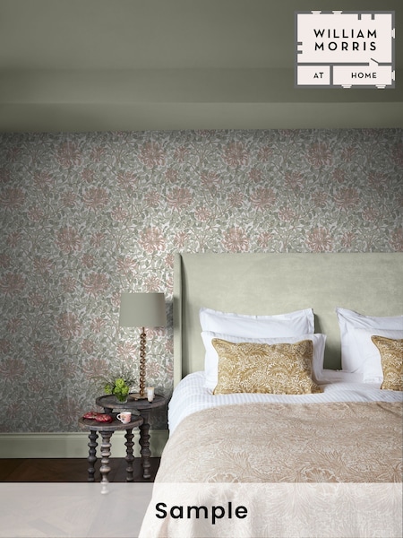 William Morris At Home Maytime Honeysuckle A4 Wallpaper Sample (H94491) | £1