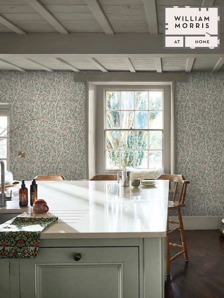 William Morris At Home Rose Garden Bird and Pomegranate 10M Wallpaper (H94515) | £60
