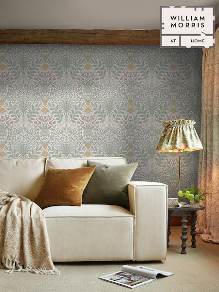 William Morris At Home Soft Sage Garden 10M Wallpaper (H94518) | £60