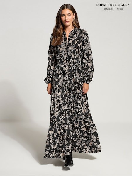 Long Tall Sally Black Tie Waist Maxi Dress (H94632) | £43