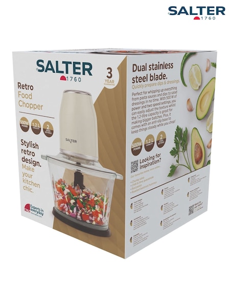 Salter Cream Retro Glass Chopper (H94680) | £30