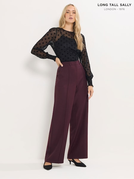 Long Tall Sally Purple Light Wide Leg Trousers (H94692) | £43