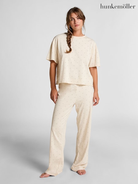 Hunkemoller Subtle Jersey White Pyjamas Set (H94942) | £34