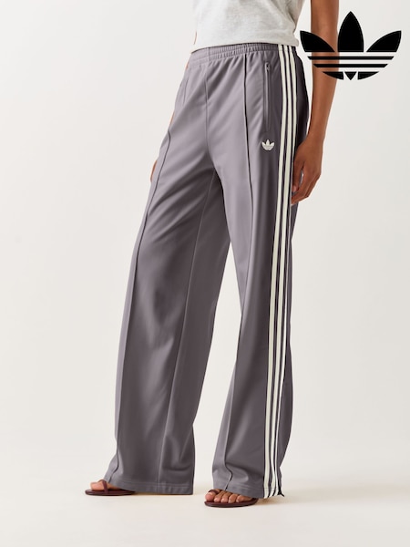 Grey/Ecru - Adidas Originals Firebird Loose Trousers