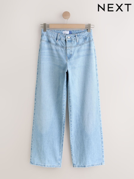 Mid Blue High Rise Wide Leg Jeans (H94996) | £48
