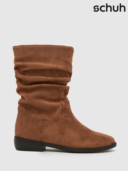 Schuh Brown Coast Slouche Boots (H95034) | £36