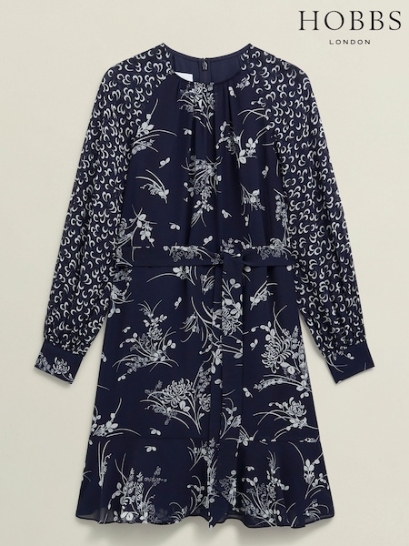 Hobbs Midnight Navy Blue Rosie Dress (H95063) | £139