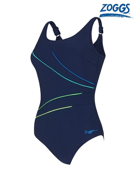 Zoggs Blue Adjustable Scoopback with Tummy Control, Foam Cup Support & Adjustable Straps (H95169) | £55
