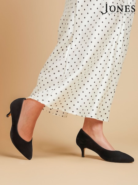 Jones Bootmaker Black Yulia Leather Stiletto Heeled Court Shoes (H95209) | £89