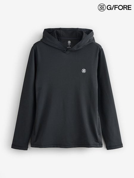 G/Fore Black Brushed Back Tech Terry Hoodie (H95229) | £165