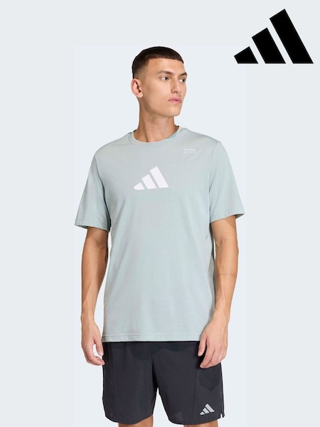 adidas Green Climacool Category Training Graphic T-Shirt (H95325) | £28