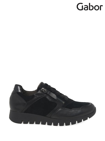 Gabor Womens Willet Black Trainers (H95360) | £110