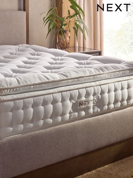 N. Premium 5400 Pocket Sprung Hand Medium 100% Cotton percale 200 Thead Count Tufted Luxury Mattress (H95446) | £999 - £1,199