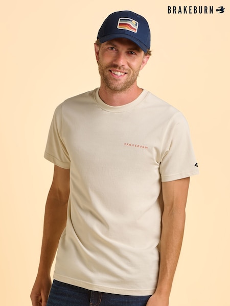 Brakeburn Cream Driftfield T-Shirt (H95494) | £30