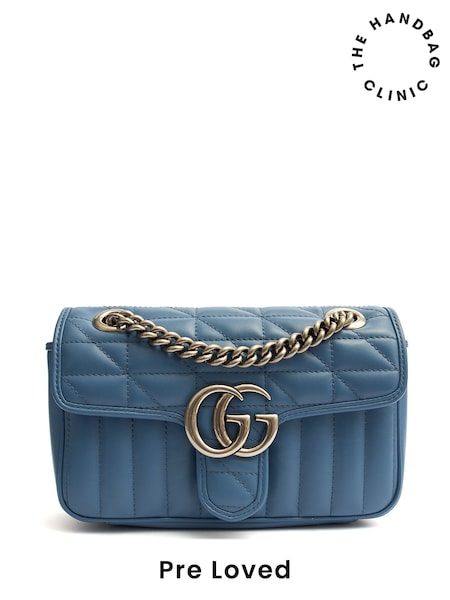 Gucci Mini Blue Marmont Shoulder Flap Bag (H95581) | £1,295