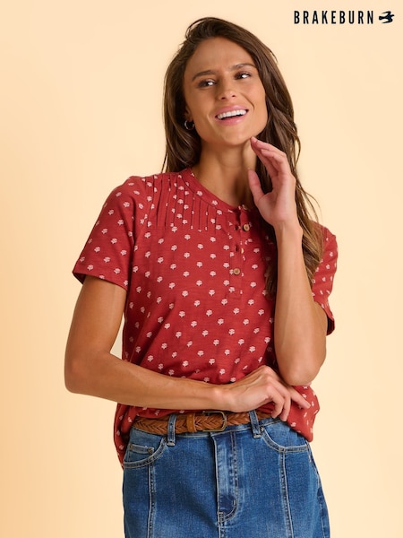 Brakeburn Red North T-Shirt (H95744) | £33