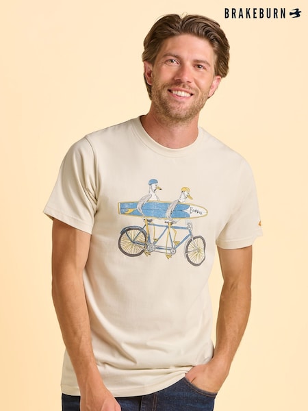 Brakeburn Cream Tayport T-Shirt (H95750) | £29