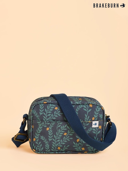 Brakeburn Blue Twilight Leaves Box Cross-Body Bag (H95757) | £33