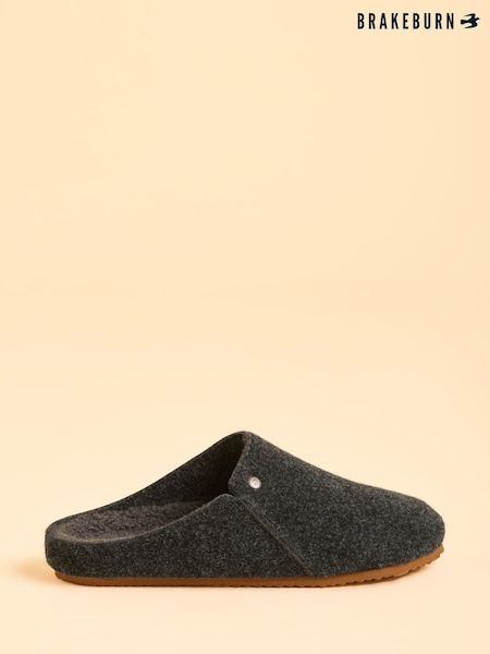 Brakeburn Grey Dorchester Slippers (H95778) | £35