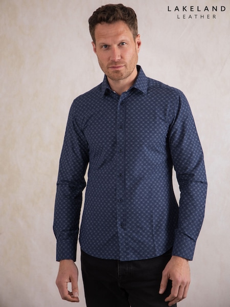 Lakeland Leather Blue Windermere Shirt (H96159) | £50