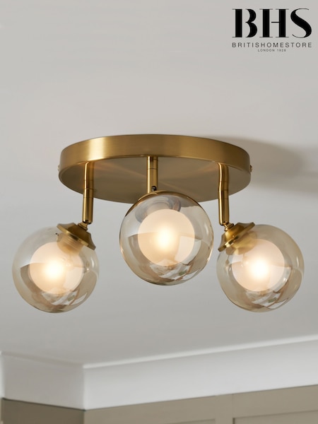 BHS Satin Brass Vanity 3 Light Spotlight Plate (H96170) | £50