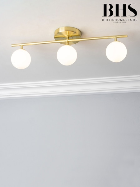 BHS Satin Brass Toronto Bathroom 3 Light (H96174) | £40