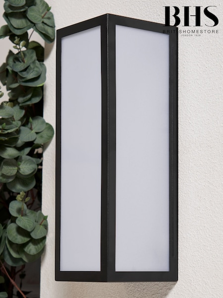 BHS Black Aylesford LED Outdoor Wall Lantern (H96186) | £30