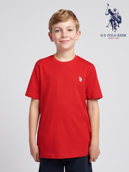 U.S. Polo Assn. Red Boys Back Graphic T-Shirt (H96236) | £20 - £36