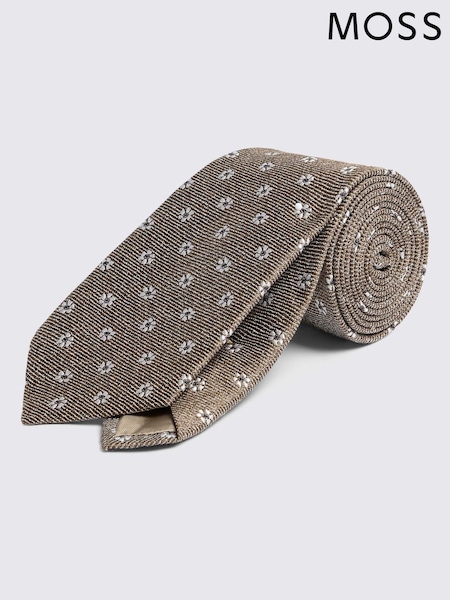 MOSS Pastel Gold Italian Medallion Tie (H96286) | £50