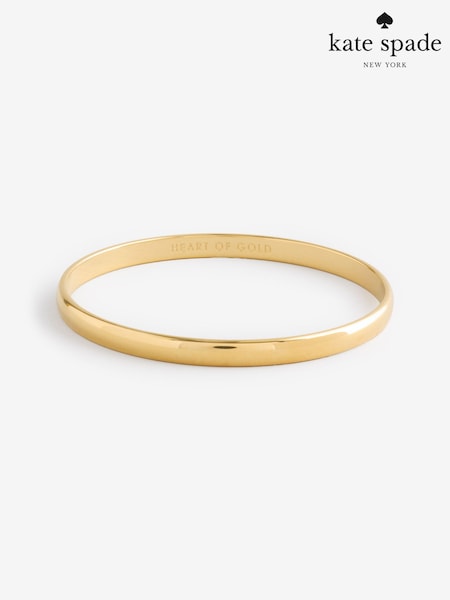 Kate Spade Gold Tone Heart Of Gold Idiom Bangle (H96306) | £50