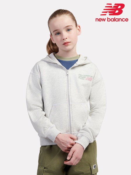 New Balance Grey Athletic Shoes Full Zip Through Hoodie (H96330) | £50 - £60