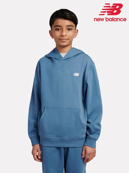 New Balance Blue French Terry Small Logo Hoodie (H96445) | £50 - £60