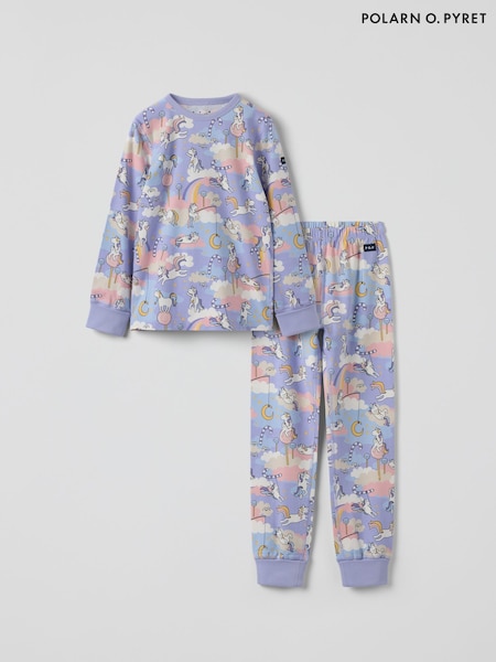 Polarn O. Pyret Purple Unicorn Print Pyjamas (H96705) | £28