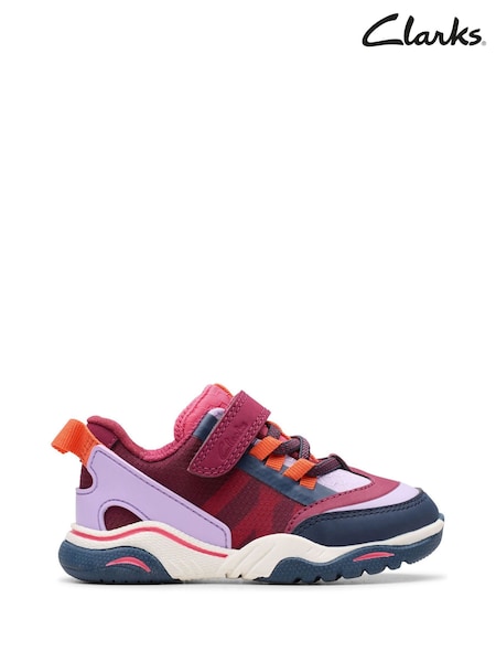 Clarks Red Feather Track Toddler Trainers (H96818) | £28