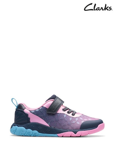 Clarks Blue Tidal Trail Kids Shoes (H96833) | £42 - £46